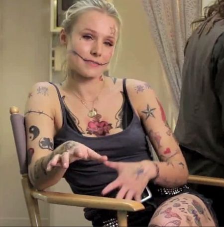 Kristen Bell pulled a hoax video of 214 tattoos in her body